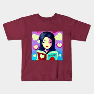 Book Love Valentine Kids T-Shirt